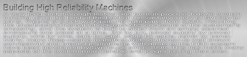 Building High Reliability Machines